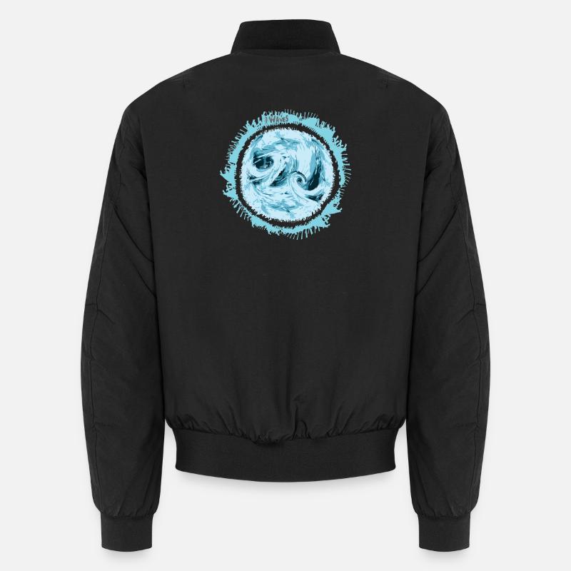 Stürmischer Wasserwirbel Design Unisex Bomberjacke