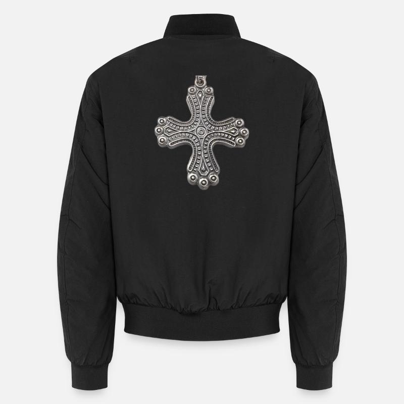 Croix d’argent de Kalevala - Bomber unisexe - noir
