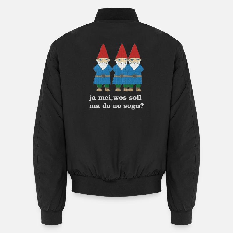 nains de jardin bavarois - Bomber unisexe - noir