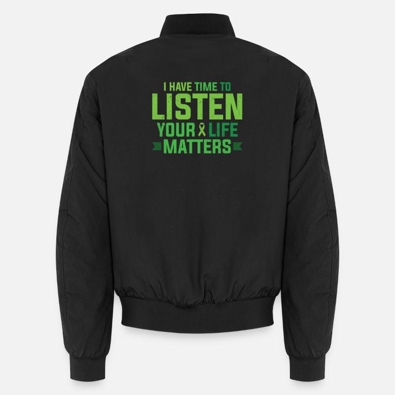 Green Belt Your Life Matters - Unisex Bomber Jacket - black