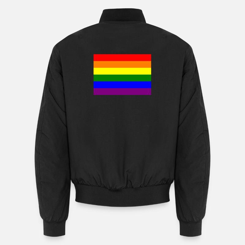 Conception du drapeau arc-en-ciel de la fierté Bomber unisexe