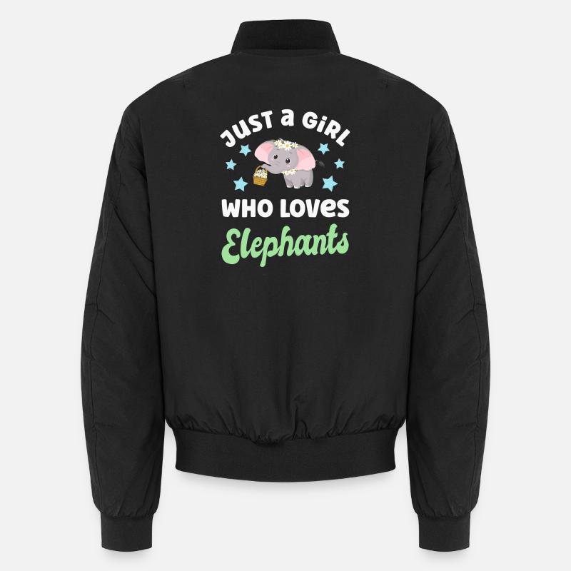 Elefant Elefanten - Unisex Bomberjacke - Schwarz