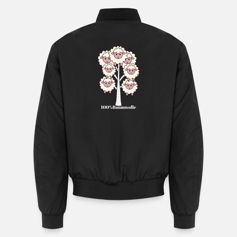 Tshirt Cotton - Unisex Bomber Jacket - black