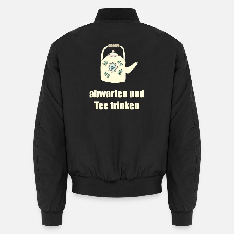 boire du thé 2 - Bomber unisexe - noir