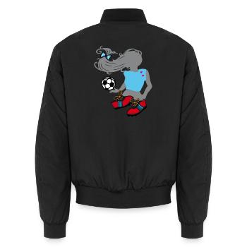 Soccer Girl, Women's Soccer - Unisex Bomber Jacket - black - Back - AI Model Male 185 light (185cm)