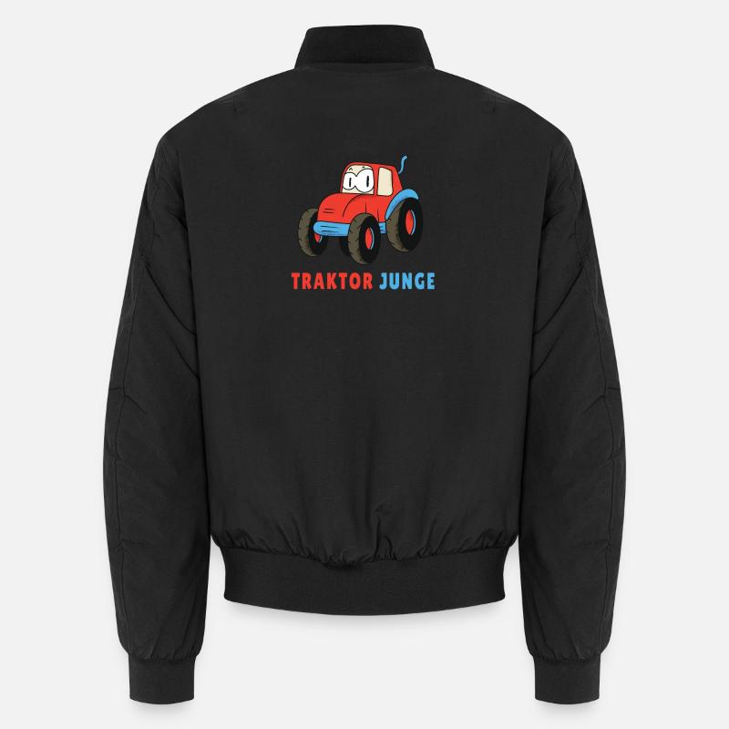 Traktor Junge - Unisex Bomberjacke - Schwarz