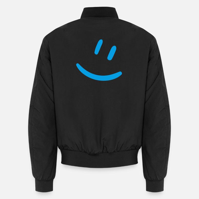 Smily türkis - Unisex Bomberjacke - Schwarz