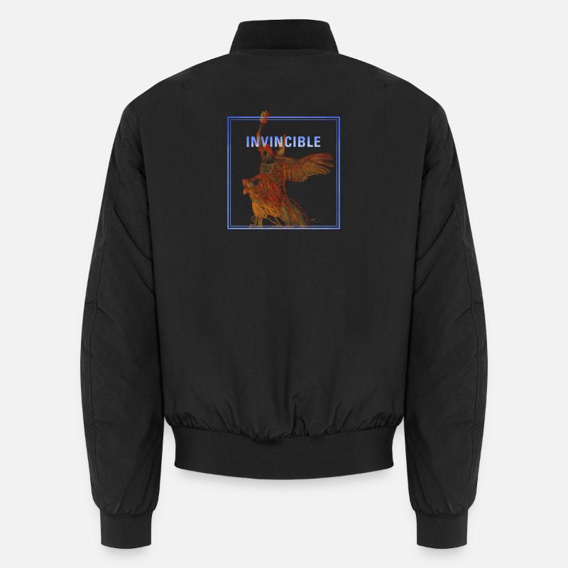 Invincible Angle with Lion - Unisex Bomberjacke - Schwarz