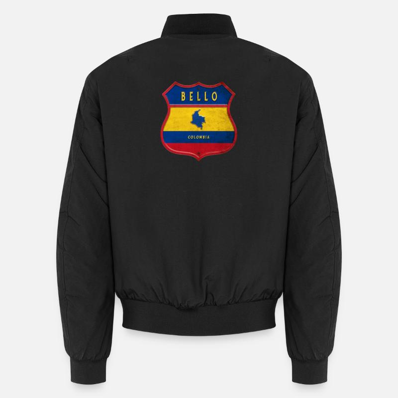 Bello Colombia crest design - Unisex Bomber Jacket - black