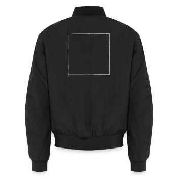 Brosse de cadre effilochée | Graphique vectoriel - Bomber unisexe - noir - Dos - AI Model Male 185 light (185cm)