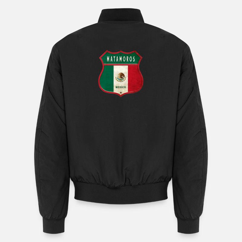 Matamoros Mexico crest design - Unisex Bomber Jacket - black