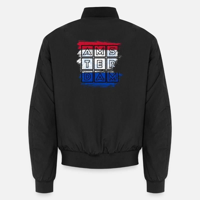 Amsterdam Grid Flagge Unisex Bomberjacke