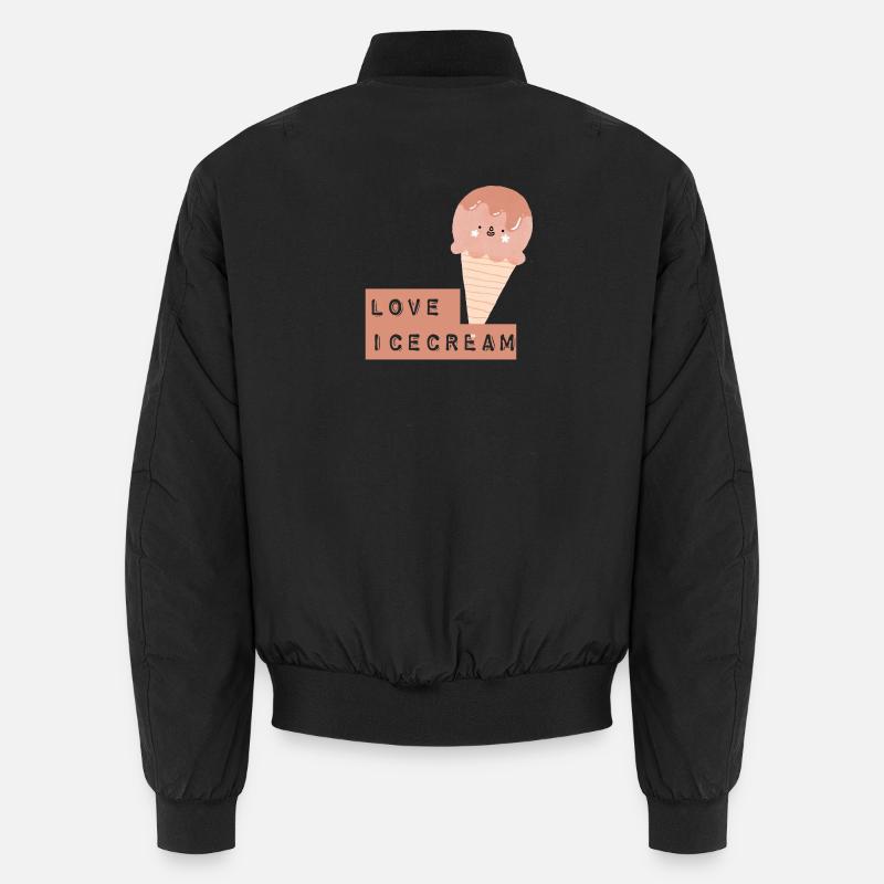 Glace mignonne avec écriture coeur Bomber unisexe