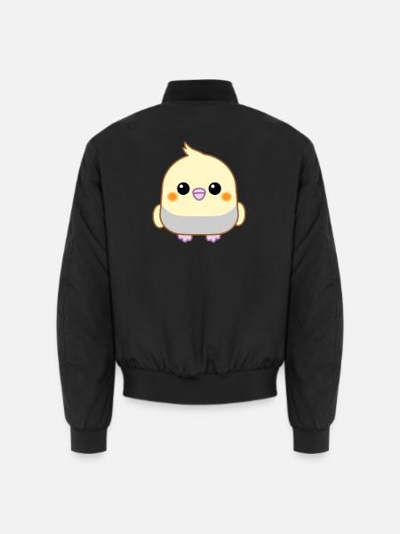 Nymphensittich, niedlicher Papagei - Unisex Bomberjacke - Schwarz