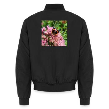 Schmetterlinge - Unisex Bomberjacke - Schwarz - Hinten - AI Model Male 185 light (185cm)