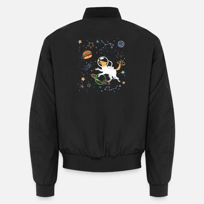 Space Explorer with Astronaut Fox Unisex Bomber Jacket