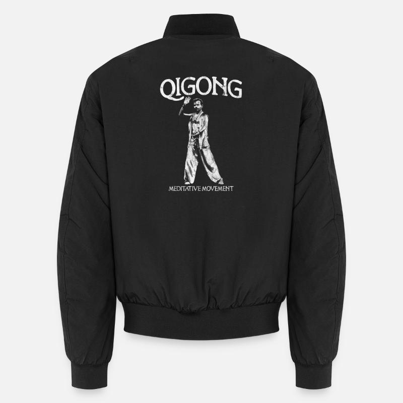 Qigong Meditative Movement - Unisex Bomber Jacket - black