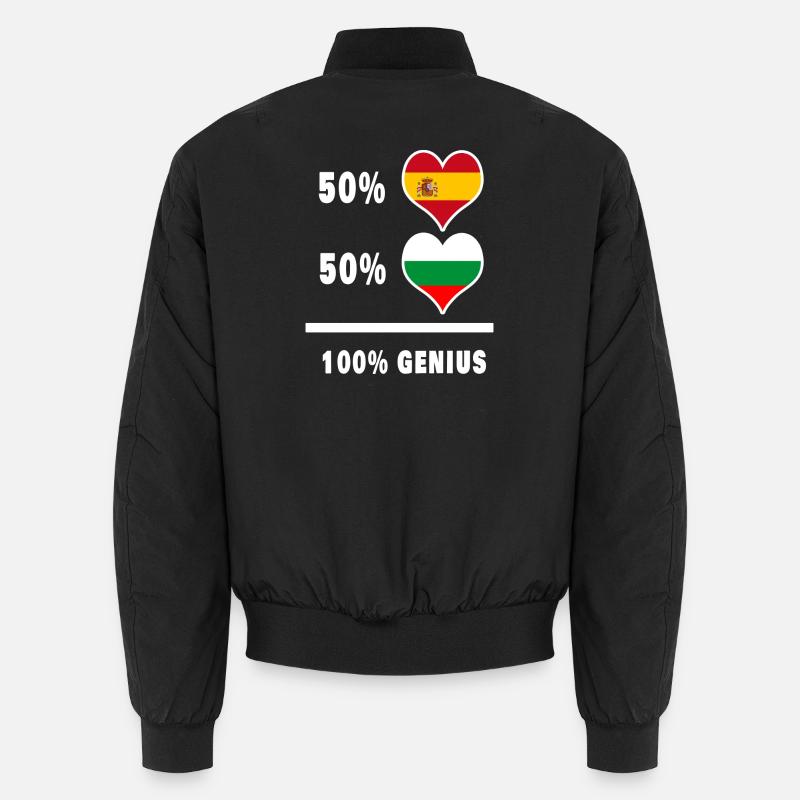 Bulgaria and Spain genius / gift Unisex Bomber Jacket