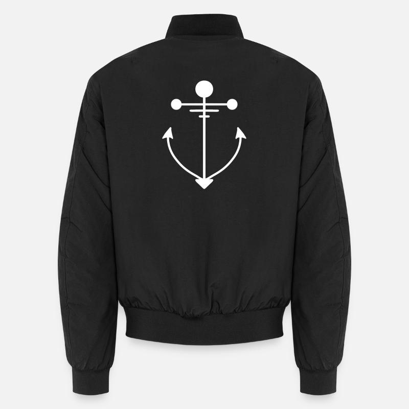 Anchor - Unisex Bomber Jacket - black