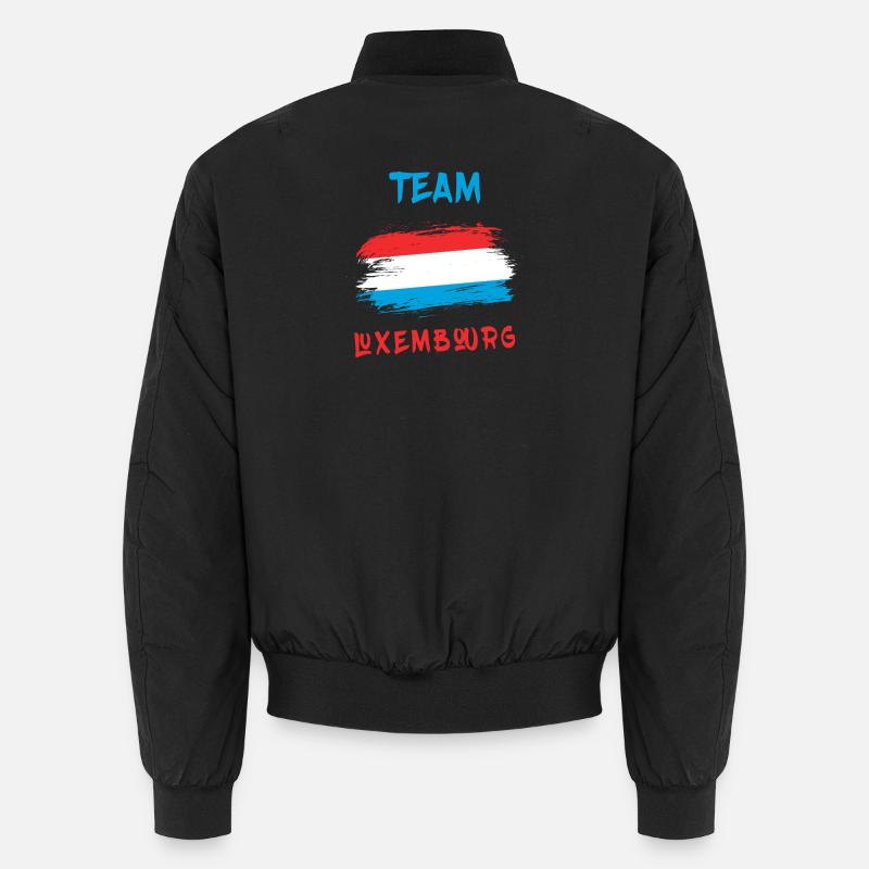 Team Luxembourg flags design - Unisex Bomber Jacket - black