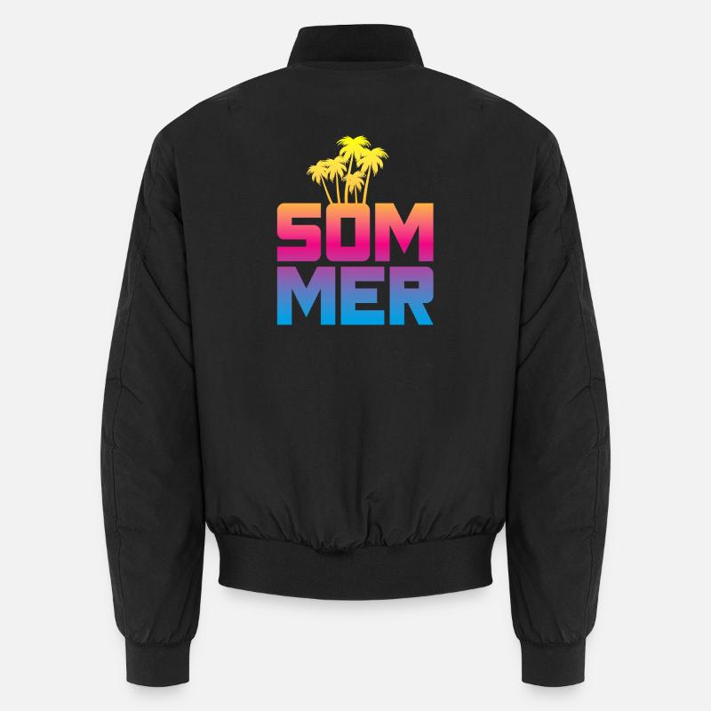 Été, Palmiers, Plage, Plage, Majorque colorée Bomber unisexe