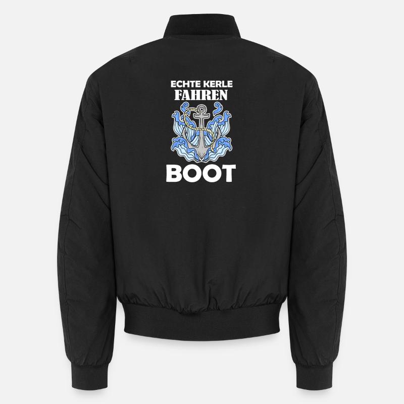 Motorboot Kapitän Bootsführerschein - Unisex Bomberjacke - Schwarz