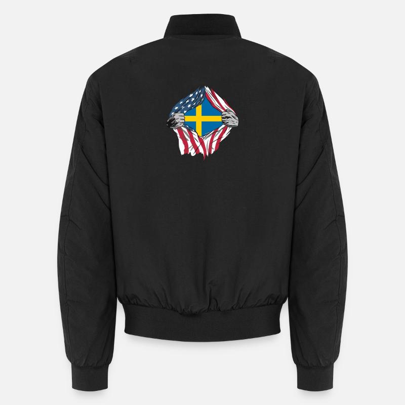 Drapeaux d'amitié USA Suède Bomber unisexe