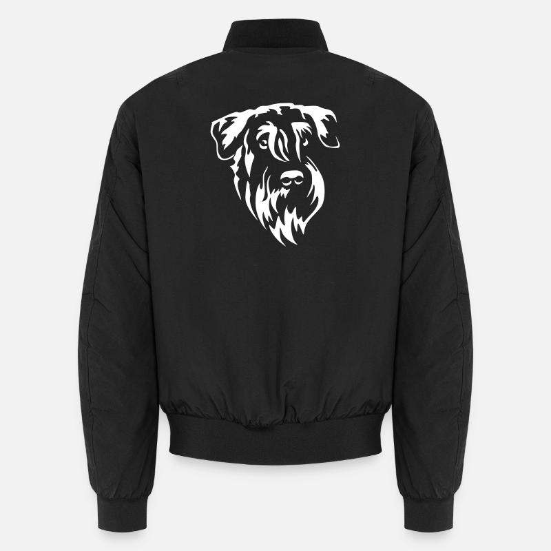 Riesenschnauzer Kopf "Black Edition" Unisex Bomberjacke