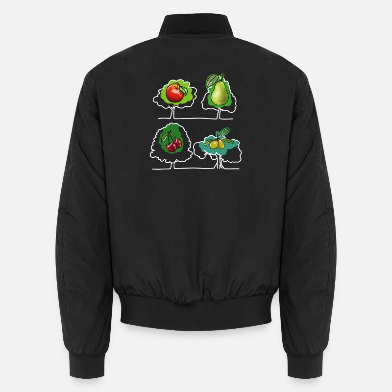 Apple, Pear, Cherry Unisex Bomber Jacket