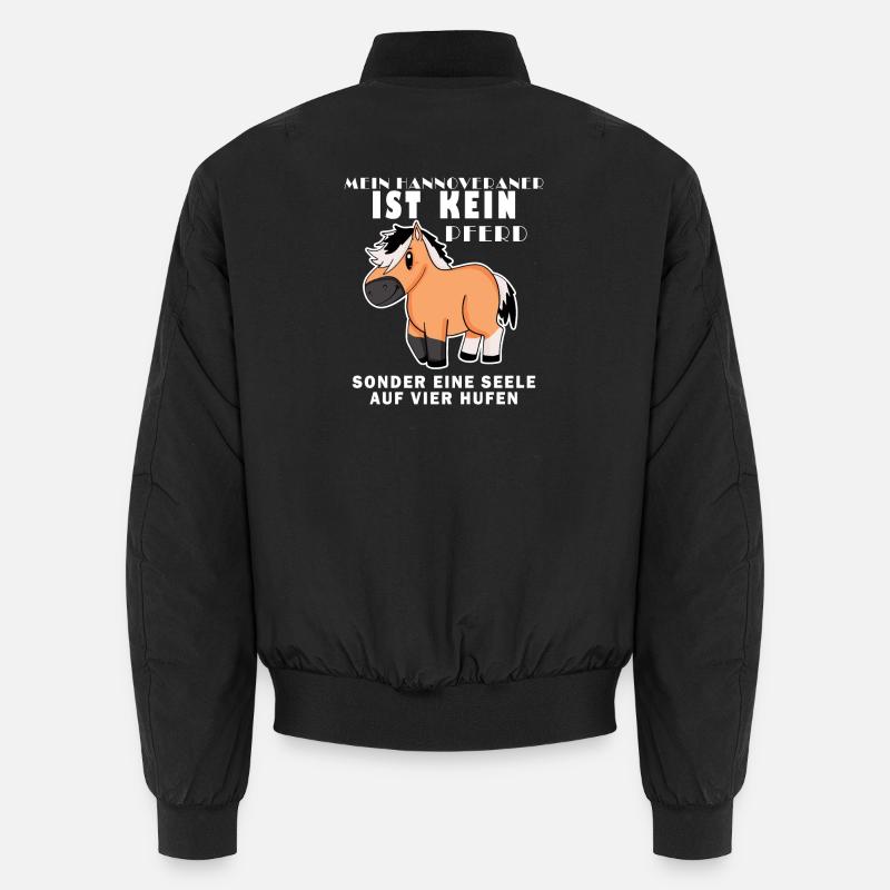 Hannoveraner Pferd Hauspferd - Unisex Bomberjacke - Schwarz