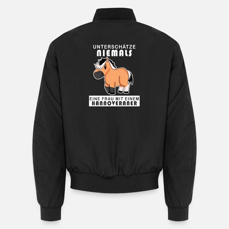 Hannoveraner Pferd Hauspferd - Unisex Bomberjacke - Schwarz