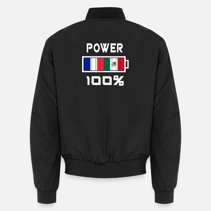 Mexiko und Frankreich ernähren sich zu 100% Unisex Bomberjacke