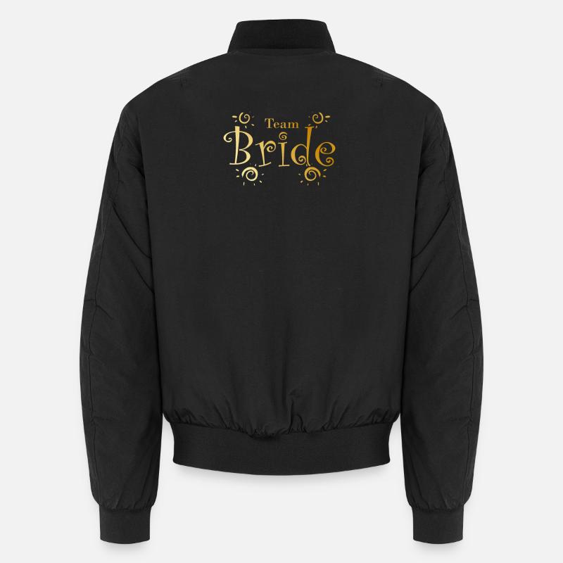Team Bride dans la célébration de mariage d’or Bomber unisexe