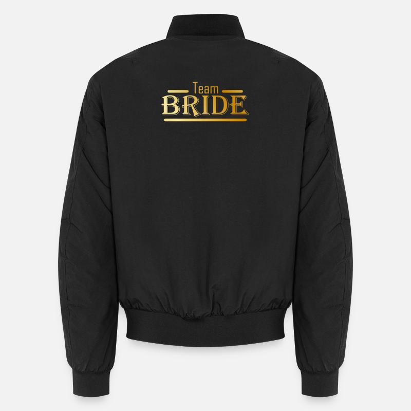 Team Bride dans la célébration de mariage d’or Bomber unisexe