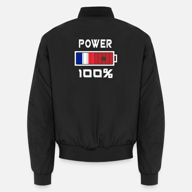 Marokko und Frankreich sind 100% Unisex Bomberjacke