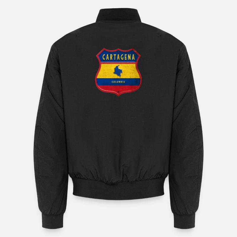 Écusson Carthagène Colombie - Bomber unisexe - noir