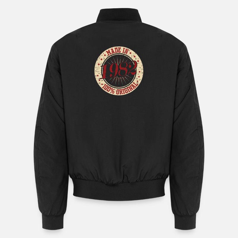 Made in 1982 Birthday - Unisex Bomber Jacket - black