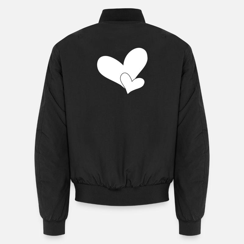 Heart Hearts - Unisex Bomber Jacket - black
