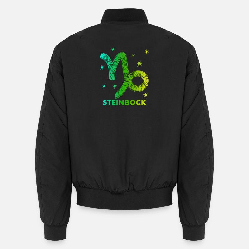 Steinbock Sternzeichen Sterndeutung Sterne Galaxie Unisex Bomberjacke