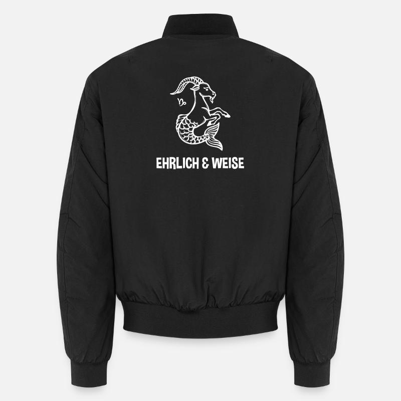Steinbock Statement Astrologie Tierkreiszeichen Unisex Bomberjacke