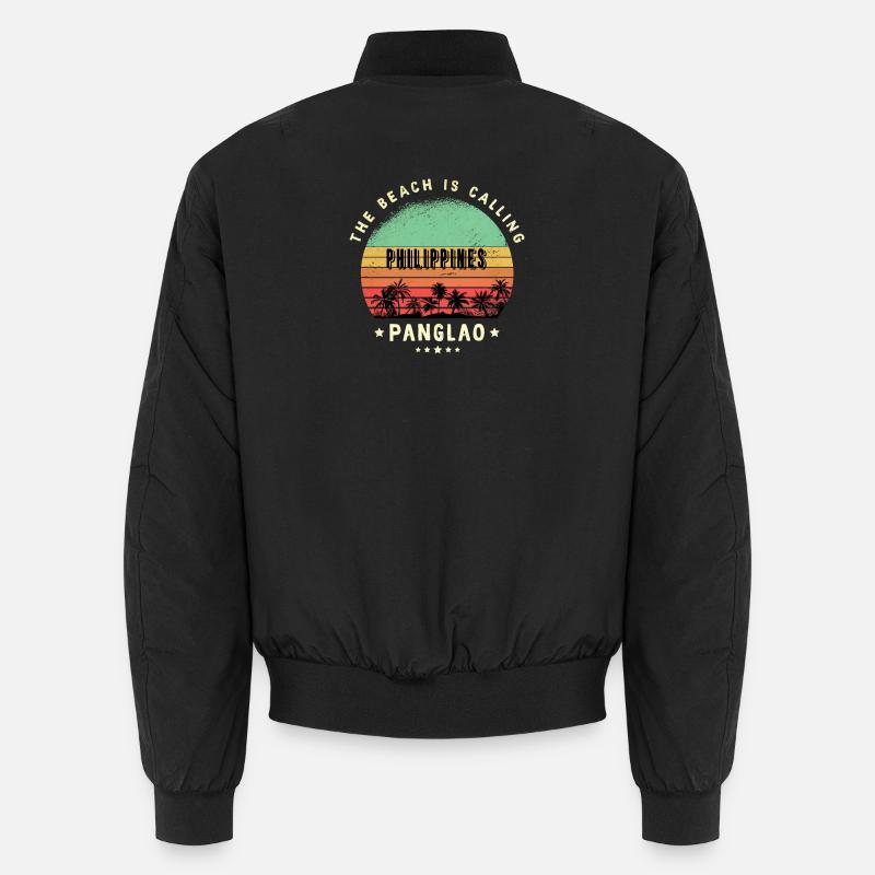 Panglao Philippines palm tree design Unisex Bomber Jacket