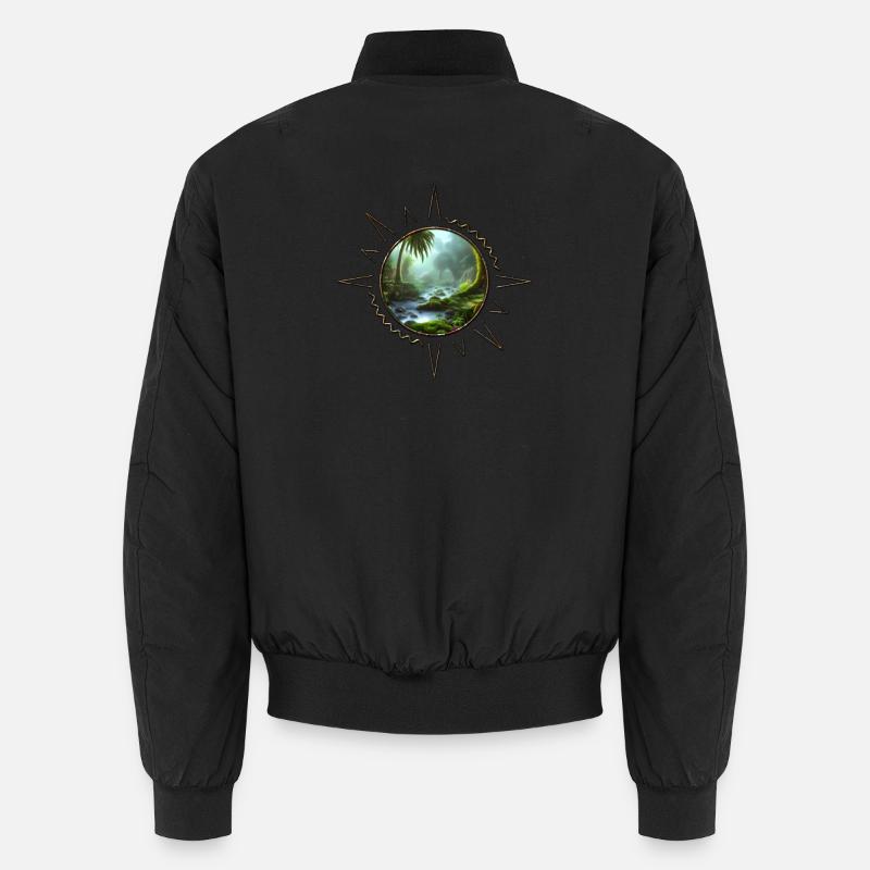 Mitten im Dschungel - Unisex Bomberjacke - Schwarz
