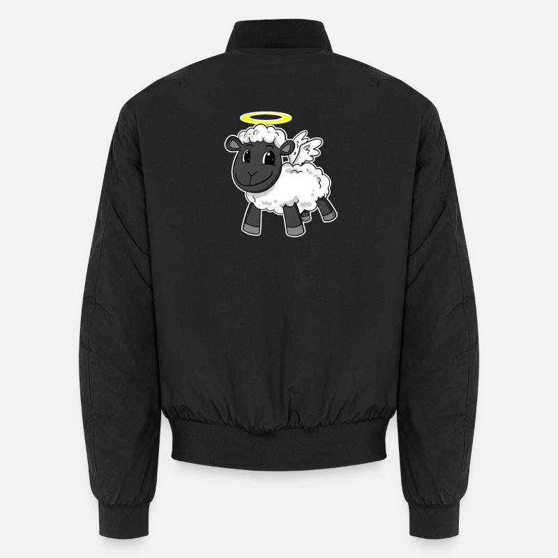 Schaf Engel - Unisex Bomberjacke - Schwarz