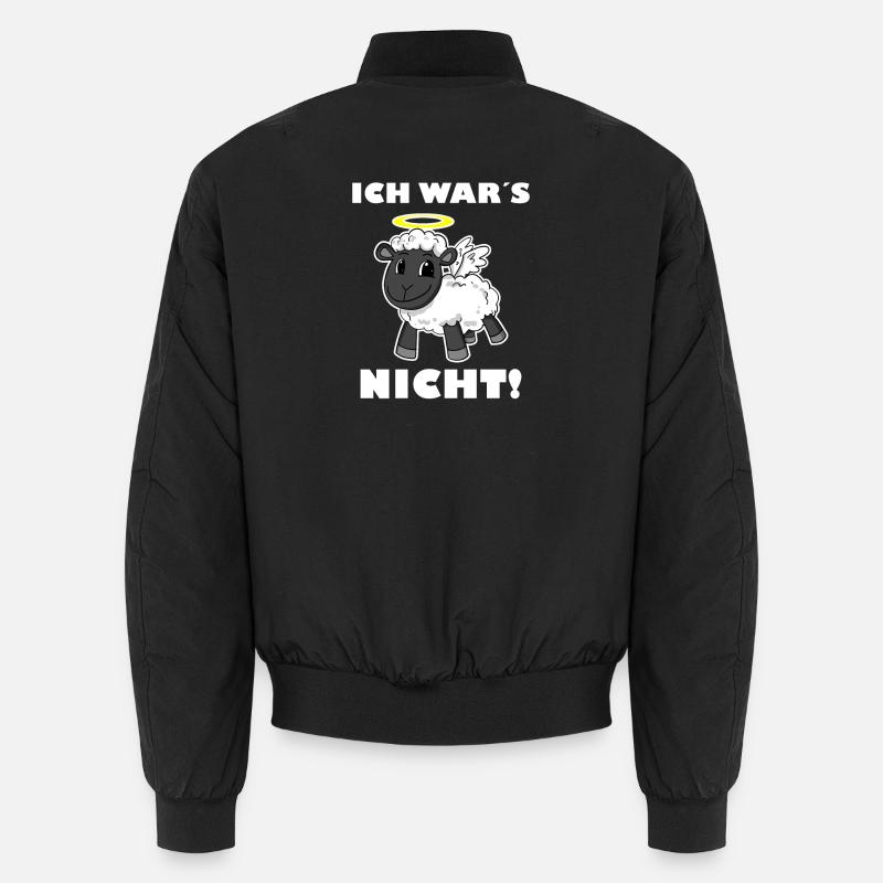 Schaf Engel - ich wars nicht - Unisex Bomberjacke - Schwarz