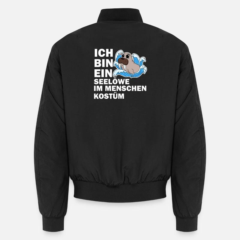 Walross - Unisex Bomberjacke - Schwarz