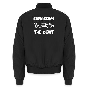 Déclaration des signes du zodiaque Horoscope du Capricorne - Bomber unisexe - noir - Dos - AI Model Male 185 light (185cm)