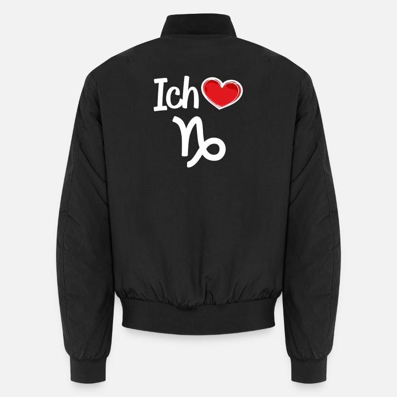 Astrologie Herz Steinbock Statement Horoskop - Unisex Bomberjacke - Schwarz