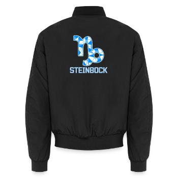 Tierkreiszeichen Spruch Steinbock Astronomie - Unisex Bomberjacke - Schwarz - Hinten - AI Model Male 185 light (185cm)