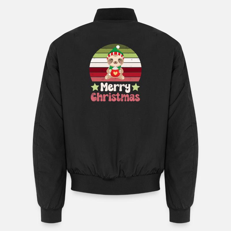 Faultier Weihnachten Unisex Bomberjacke