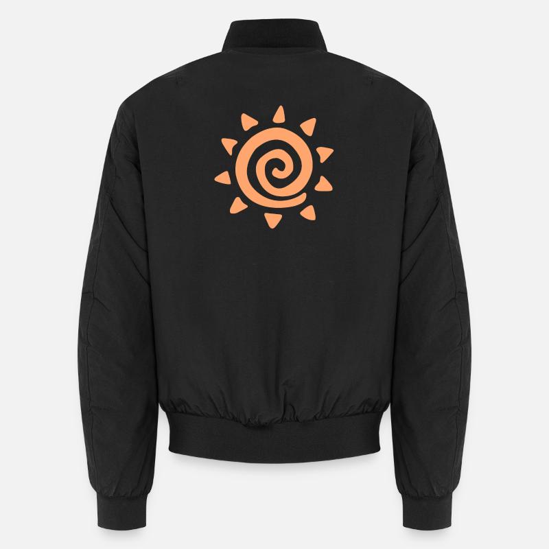Simple sun logo - Unisex Bomber Jacket - black